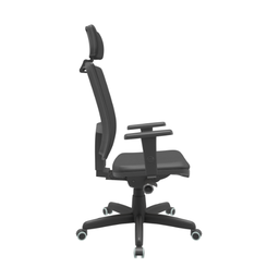 Cadeira de Escritório Presidente Brizza Braço 3d Autocompensador Revestimento Couro Ecológico- Plaxm - 2
