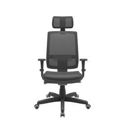 Cadeira de Escritório Presidente Brizza Braço 3d Autocompensador Revestimento Couro Ecológico- Plaxm - 1