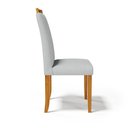 Ver mais imagens de Kit com 6 Cadeiras Maiara Madeira Maciça Estofadas para Mesa de Jantar Linho Cinza 407