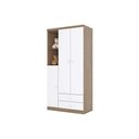 Ver mais imagens de Guarda Roupa Infantil Bala de Menta C/ 3 Portas e 2 Gavetas Branco/rosa - Henn
