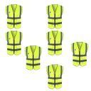 Ver imagem 1 de Colete Sinalizador Refletivo Kit 7 Unidades EPI Segurança Blusao Fluorescente Obra Transito Fiscaliz