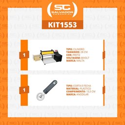 Cilindro de Massas Elétrico Talharim Preto 28cm Bivolt 1007 Malta com Corta e Fecha - 2