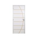 Ver imagem 3 de Kit Porta de Madeira Decorada 215x74cm com Batente de MDF Ultra 16cm Neblina MGM Abertura Esquerda B