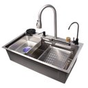 Ver imagem 2 de Cuba Inox Cromada Pia Cozinha Gourmet Luxo 75x46cm