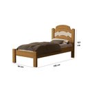 Ver imagem 3 de Cama de Solteiro 100% MDF 107cm x 94cm x 195cm Iris Marrom/Nature/Off White