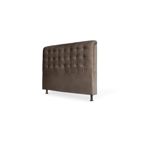 Cabeceira De Cama Box Ana King 195cm X 118cm Suede Marrom Ms Decor