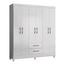 Ver imagem 4 de Guarda Roupa Roupeiro Moval Solteiro Panamá Branco