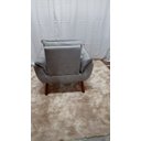 Ver imagem 3 de Kit 02 Poltrona Decorativa Opala + Puff Redondo Cinza Claro- Pandora Decor