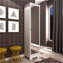 Ver imagem 1 de Sapateira com Espelho 1 Porta 5 Prateleiras LIA Espresso Móveis