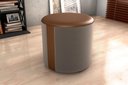 Ver imagem 2 de Puff Decorativo Sala Descando Copenhage Premium Veludo Capuccino Matrix