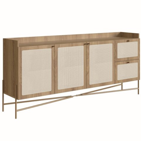 Balcão Buffet 183cm com Pés de Metálicos Oslo - Hanover