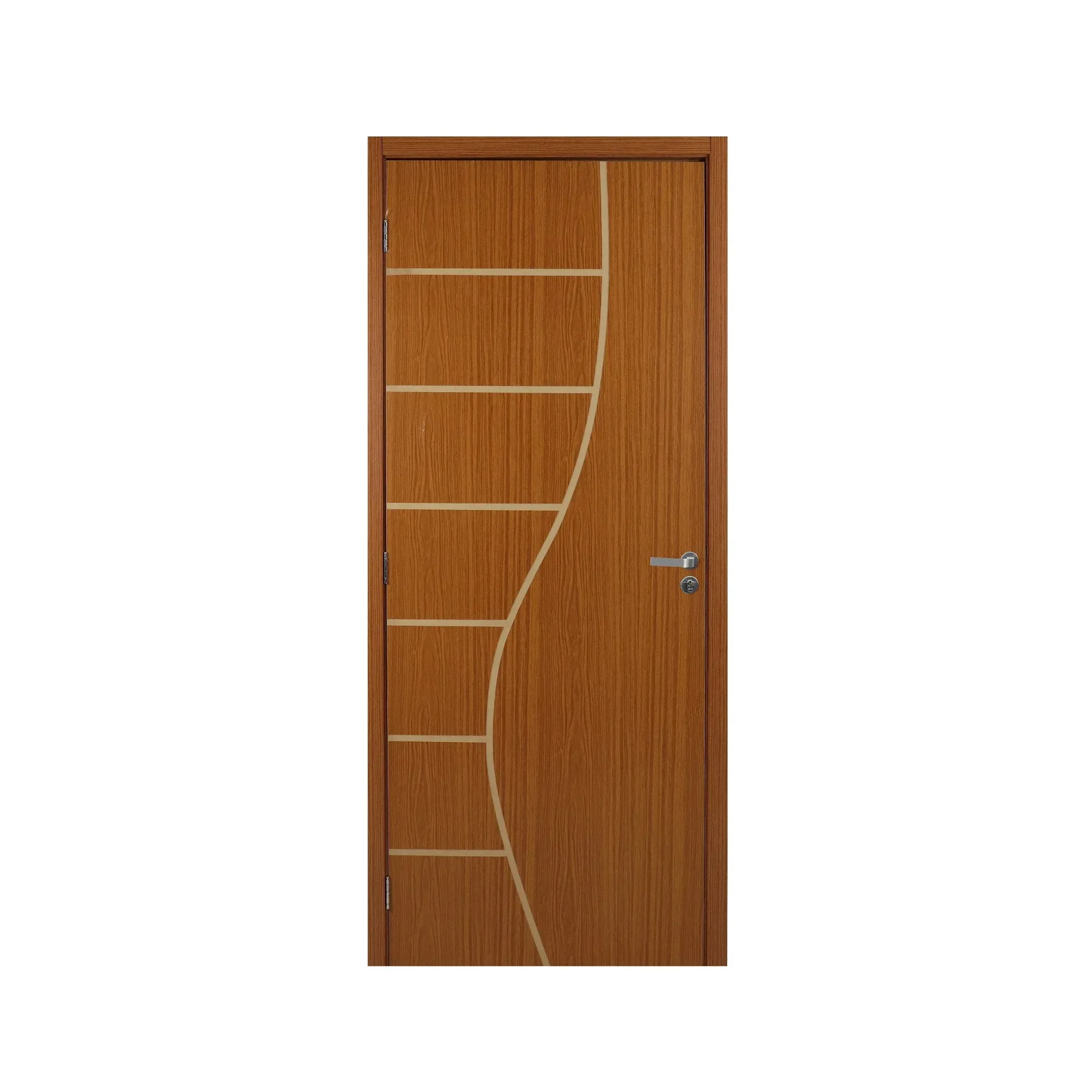 Ver imagem 4 de Kit Porta de Madeira Decorada 215x64cm com Batente de MDF Ultra 10cm Cantareira MGM