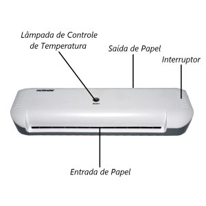 Kit Plastificadora Laminadora 220v e Polaseal A4 0,05 100und