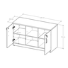 Armário Baixo Credenza P/ Escritório 1,20 Express Nogal/pre - 4