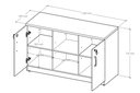 Ver imagem 4 de Armário Baixo Credenza P/ Escritório 1,20 Express Nogal/pre