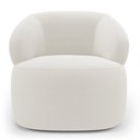Ver imagem 6 de Kit 02 Poltronas Orgânicas Giratória Living Glee Bouclê Off White - Desk Design