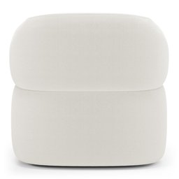 Kit 02 Poltronas Orgânicas Giratória Living Glee Bouclê Off White - Desk Design - 8