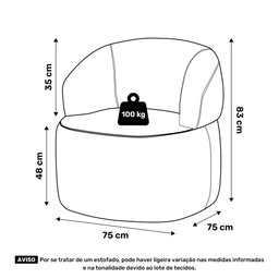 Kit 02 Poltronas Orgânicas Giratória Living Glee Bouclê Off White - Desk Design - 4