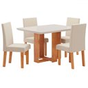 Ver imagem 2 de Mesa de Jantar 4 Lugares Shirley Mel/nude/off White - Pnr Móveis