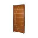 Ver imagem 2 de Kit Porta de Madeira Decorada 215x94cm com Batente de MDF Ultra 10cm Neblina MGM Marrom/Mogno
