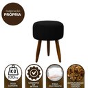 Ver imagem 5 de Puff Banqueta Decorativo Pés Madeira Preto