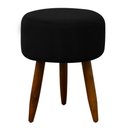 Ver imagem 2 de Puff Banqueta Decorativo Pés Madeira Preto