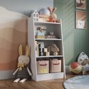 Ver imagem 2 de Estante Multiuso 4 Prateleiras Branca Montessoriana Brinquedos Lavanderia Garagem Art In Móveis
