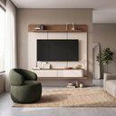 Ver imagem 2 de Conjunto Home Concept TV 70 e Poltrona Eloah Giratória Linho Verde