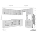 Ver imagem 3 de Cozinha Completa Modulada 10 Peças com Cristaleira e Rodapé Pérola Yescasa