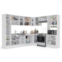 Ver imagem 6 de Cozinha Completa Modulada 10 Peças com Cristaleira e Rodapé Pérola Yescasa