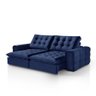 Sofá Retrátil e Reclinável Galliano 1,80m Veludo Azul - Fortbello Estofados - 3
