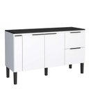 Ver imagem 1 de Balcão Buffet Cozinha Sala de Jantar com Tampo 150cm Cisne Cozimax Branco