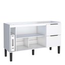 Ver imagem 2 de Balcão Buffet Cozinha Sala de Jantar com Tampo 150cm Cisne Cozimax Branco