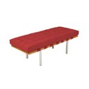 Ver imagem 1 de Banco Capri Barcelona 1,80m Suede Vermelho