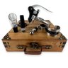 Kit Abridor de Vinho Profissional Saca Rolha com Acessórios e Estojo Madeira Rústica Clara - 3