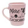 Caneca Mãe de Cachorro Rosa Claro Ceramica 270ml - 1