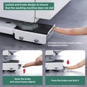 Ver imagem 5 de Suporte Carrinho Base Rodinhas Ajustável Geladeira Armário Máquina Lavar Móveis Reforçado Lava-louça