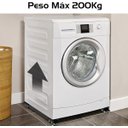 Ver imagem 7 de Suporte Carrinho Base Rodinhas Ajustável Geladeira Armário Máquina Lavar Móveis Reforçado Lava-louça