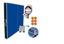 Ver imagem 3 de Mesa Ping Pong 15mm 1001 Klopf + Kit Raquetes e Bolinhas 5055 + Rede Retratil + 6 Bolas Laranja Klop