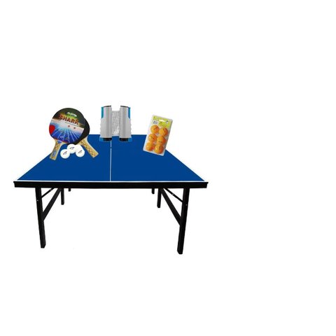 Mesa Ping Pong 15mm 1001 Klopf + Kit Raquetes e Bolinhas 5055 + Rede Retratil + 6 Bolas Laranja Klop