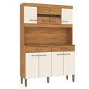 Ver imagem 2 de Armário Kit Cozinha Compacto  Armário e Balcão 8 Portas 2 Gavetas Laura k120 120cm Cor Cinamomo