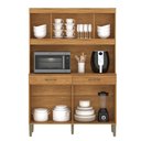 Ver imagem 3 de Cozinha Compacta Laura 120cm 8 Portas 2 Gavetas Cinamomo/Off White - Fellicci Móveis