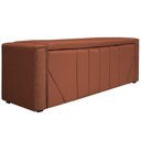 Ver imagem 2 de Calçadeira Baú Solteiro 90 Cm Para Cama Box Suede Terracota