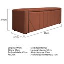 Ver imagem 6 de Calçadeira Baú Solteiro 90 Cm Para Cama Box Suede Terracota