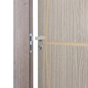 Ver imagem 4 de Kit Porta de Madeira Decorada 215x84cm com Batente de MDF Ultra 10cm Gaúcha MGM Marrom/Carvalho Alph