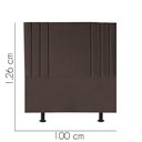 Ver imagem 2 de Cabeceira Estofada Cama Box Solteiro Grécia 100cm Courino Marrom