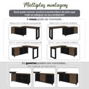 Ver imagem 6 de Escrivaninha Mesa Escritório e Home Office em L Home Office 3 Gavetas 4 Nichos 160,3cm Industrial Ip