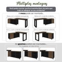 Ver imagem 4 de Escrivaninha Industrial Mesa Escritório e Home Office em L 3 Gavetas 4 Nichos Home Office