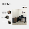 Escrivaninha Industrial Mesa Escritório e Home Office em L 3 Gavetas 4 Nichos Home Office - 19