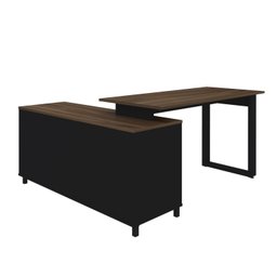 Escrivaninha Industrial para Escritório e Home Office em L 3 Gavetas 4 Nichos Home Office  - 7